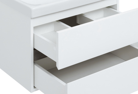 Фото комплект мебели aquanet беркли 60 белый/дуб рошелье (зеркало белое)