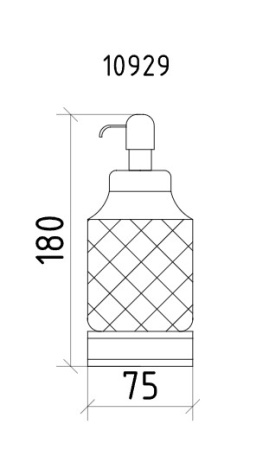 Фото настольный диспенсер boheme royale cristal black br 10929-br-b, бронза