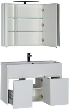 Фото комплект мебели aquanet латина 100 белый