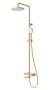 Фото душевая колонна cezares stylus-cvd-boro смеситель с изливом, золото брашированное