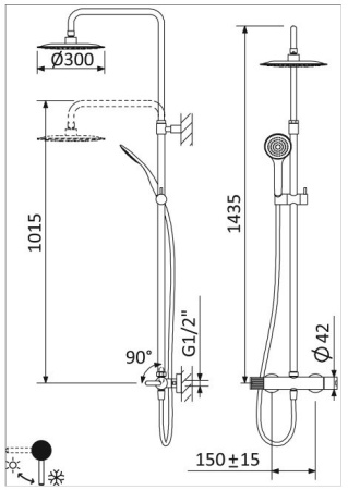 Фото душевая колонна cezares leaf-cda-30-l-01, хром