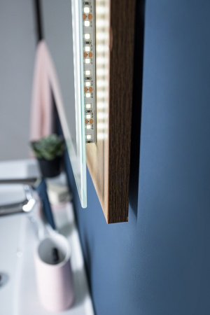 Зеркало с подсветкой Aquanet Nova Lite 90 дуб рустикальный LED