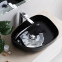 Фото раковина накладная belbagno bb1435-nero 55*40 см, черная глянец