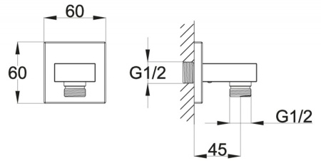 Фото шланговое подключение belbagno arlie arl-pg-crm, хром