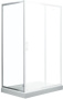 Фото боковая стенка aquanet sp-0800a 80*190 см, профиль хром стекло прозрачное