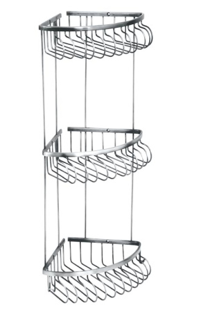 Фото угловая полка тройная boheme brillante 10454, хром