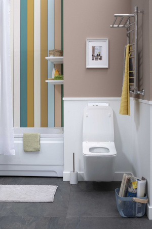 Фото унитаз подвесной безободковый aquanet rimless tavr-w bl-103n-wht белый, сиденье микролифт