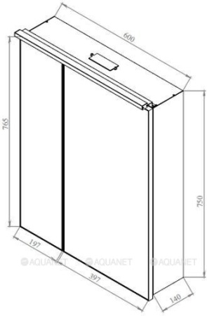 Фото зеркало-шкаф de aqua 60 серебро