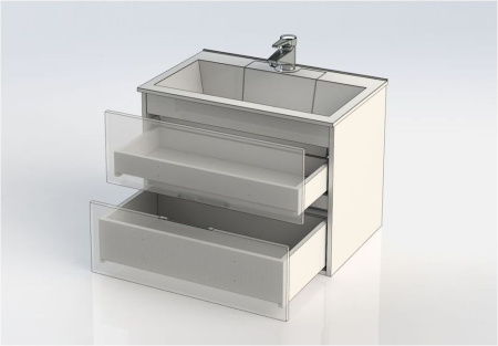 Фото тумба подвесная с раковиной aquanet алвита 70 серый антрацит