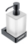 Фото дозатор настенный boheme q 10957-sgm, черный хром