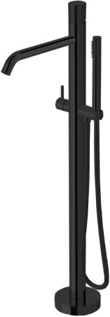 Фото напольный смеситель для ванны paffoni jo jo032no, черный матовый