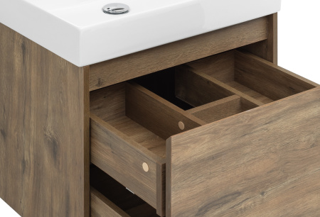 Фото комплект мебели aquanet nova lite 60 дуб рустикальный (1 ящик)