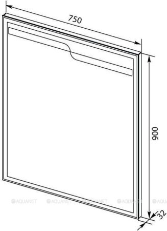 Зеркало с подсветкой Aquanet Модена 75 белый
