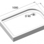 Фото душевой поддон belbagno tray-bb-ah-100/80-15-w-r