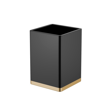 Фото стакан настольный boheme 10961-b-g, черный/золото