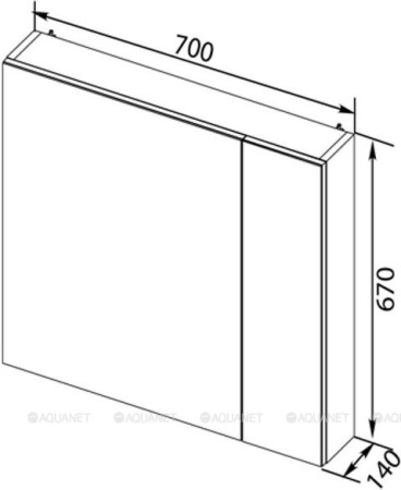 Фото зеркало-шкаф aquanet порто 70 белый