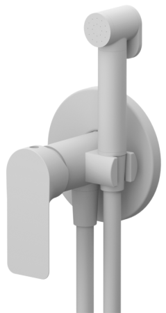 Фото гигиенический душ со смесителем remer infinity i65wbo, белый матовый