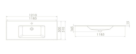 Фото раковина керамическая для мебели opadiris ибица 121, белая