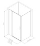 Фото душевой угол allen brau priority 3.31029.ba + 3.31044.ba 100*90*200 см, профиль серебро браш