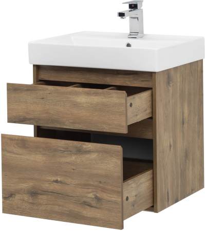 Фото комплект мебели aquanet nova lite 60 дуб рустикальный (2 ящика)