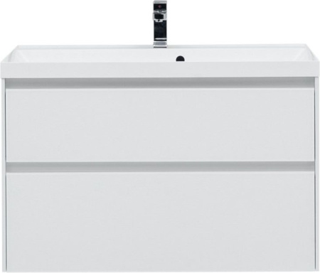 Фото комплект мебели aquanet гласс 100 белый