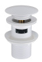 Фото донный клапан с переливом boheme 612/2-mw, белый матовый 
