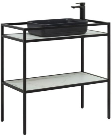 Фото консоль под раковину allen brau liberty 90 1.33004.bb черный браш