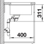 Фото мойка для кухни из искусственного камня blanco subline 350/150 u 523747 черный 45х55