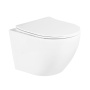 Фото унитаз подвесной безободковый с сиденьем belbagno uno bb3105chr/sc белый, сиденье микролифт