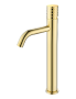 Фото смеситель для раковины высокий boheme stick 122-gg, золото