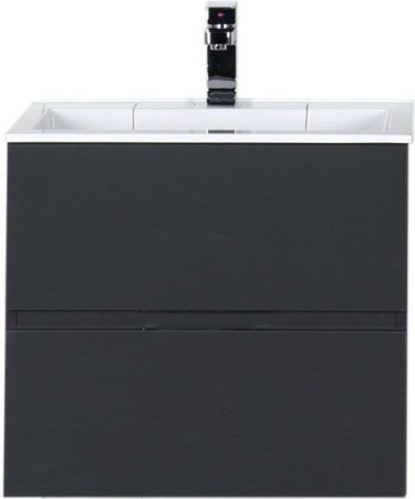 Фото тумба подвесная с раковиной aquanet алвита 60 серый антрацит