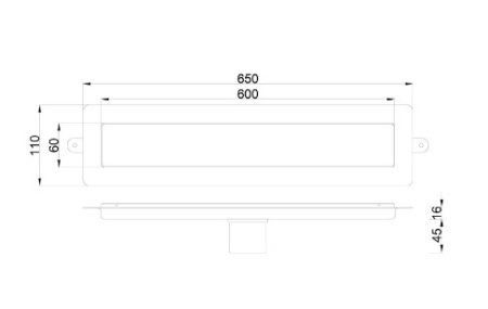 Фото душевой трап boheme linear 60 см 982-60-b, черный