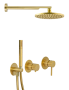 Фото душевая система remer x style x96s02obg, золото брашированное