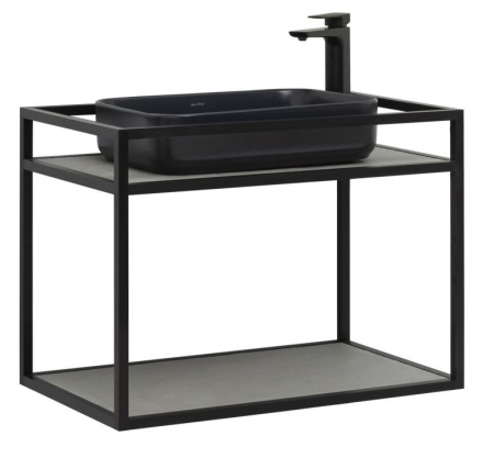 Фото консоль под раковину allen brau liberty 75 1.33001.bb черный браш