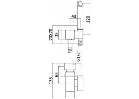 Фото гигиенический душ paffoni tweet square zdup112cr, хром