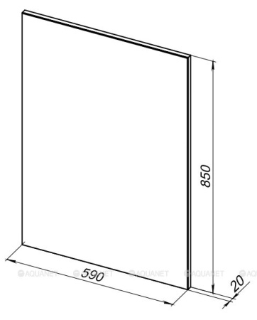 Зеркало Aquanet Lino 60 белый матовый