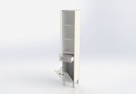 Фото пенал напольный aquanet верона 35 б/к белый