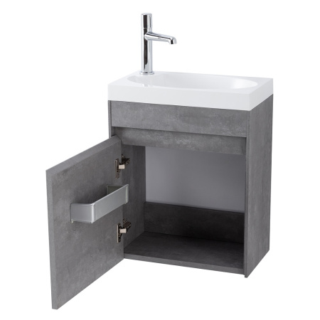 Фото тумба подвесная belbagno pietra mini 46-l stucco cemento, левая