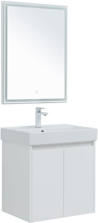 Фото комплект мебели aquanet nova lite 60 белый глянец (2 дверцы)
