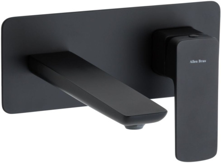 Фото смеситель для раковины allen brau infinity 5.21003-31 встраиваемый в стену, черный матовый