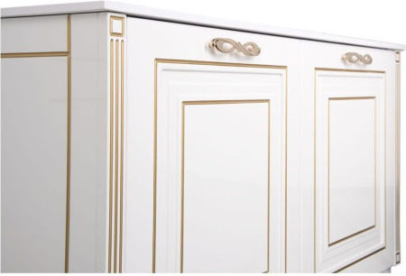 Фото комплект мебели aquanet паола 120 белый/золото (литьевой мрамор)