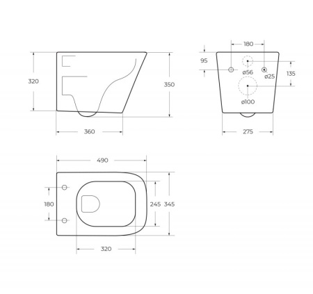 Фото унитаз подвесной безободковый belbagno ardente-r bb520ch-tor торнадо, белый