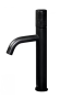 Фото смеситель для раковины высокий boheme stick 122-b-mr-b, черный/черный мрамор