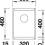 Фото мойка кухонная blanco subline 320 u 523415 кофе