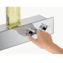 Фото смеситель с термостатом hansgrohe showertablet 600 13108400 для душа белый/хром