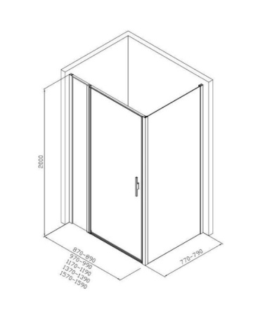 Фото душевой угол allen brau priority 3.31039.bba + 3.31042.bba 160*80*200 см, профиль черный браш