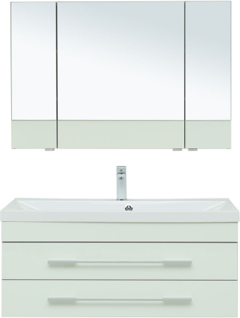 Фото комплект мебели aquanet верона 100 белый (раковина нота 284116)