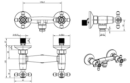 Фото смеситель для душа boheme satine 274-st, хром