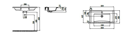 Фото раковина мебельная creavit 85*45 см su085-00cb00e-0000, белая