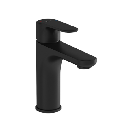 Фото смеситель для раковины vitra root round a4270636exp, черный матовый